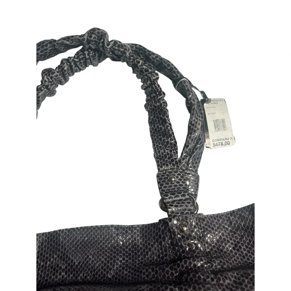 Furla Leather Handbag, Grey Blue, Silver Hardware, Made In Italy - Picture 14 of 16